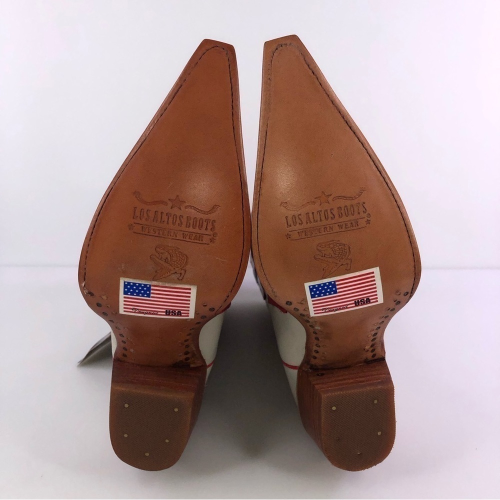Los Altos Boots Women’s Caiman Tail Leather Cowboy Boots Size 6.5 Vintage - Picture 9 of 11